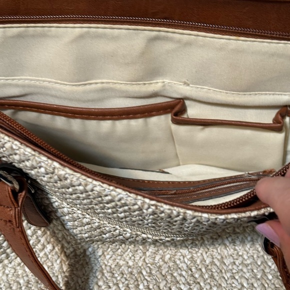 Rosetti Brown and Cream Shoulder Bag with Textured Design - Picture 13 of 14